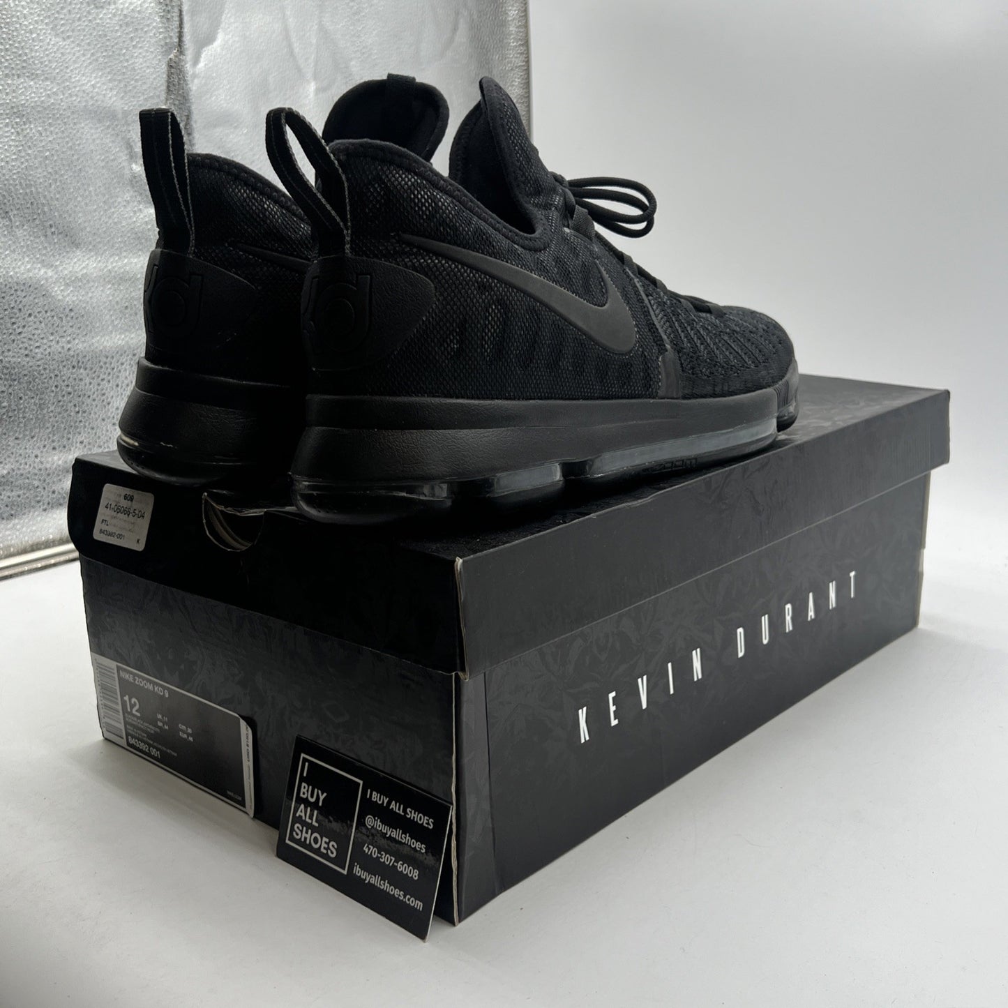 Size 12 - Nike KD 9 Black Space (843392-001)