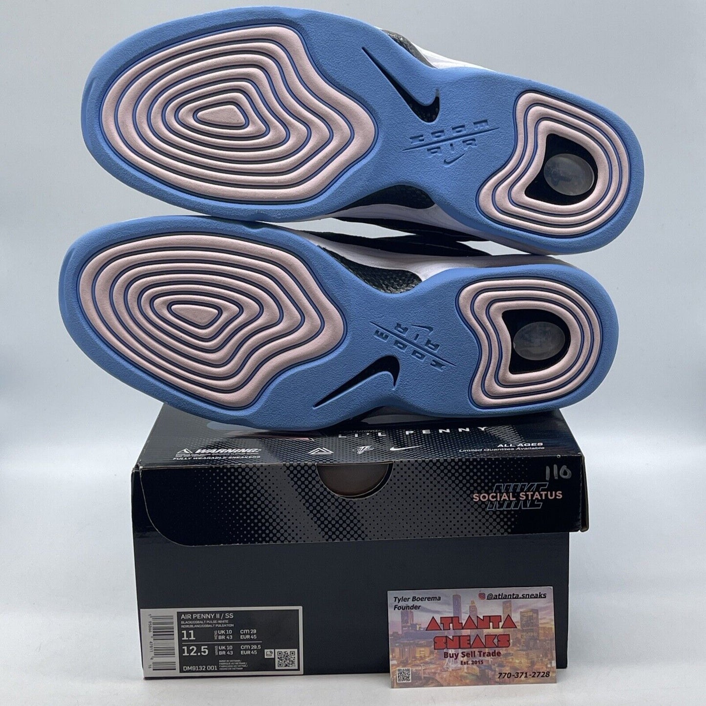 Size 11 - Nike Social Status x Air Penny 2 Playground - Black White (DM9132-001)