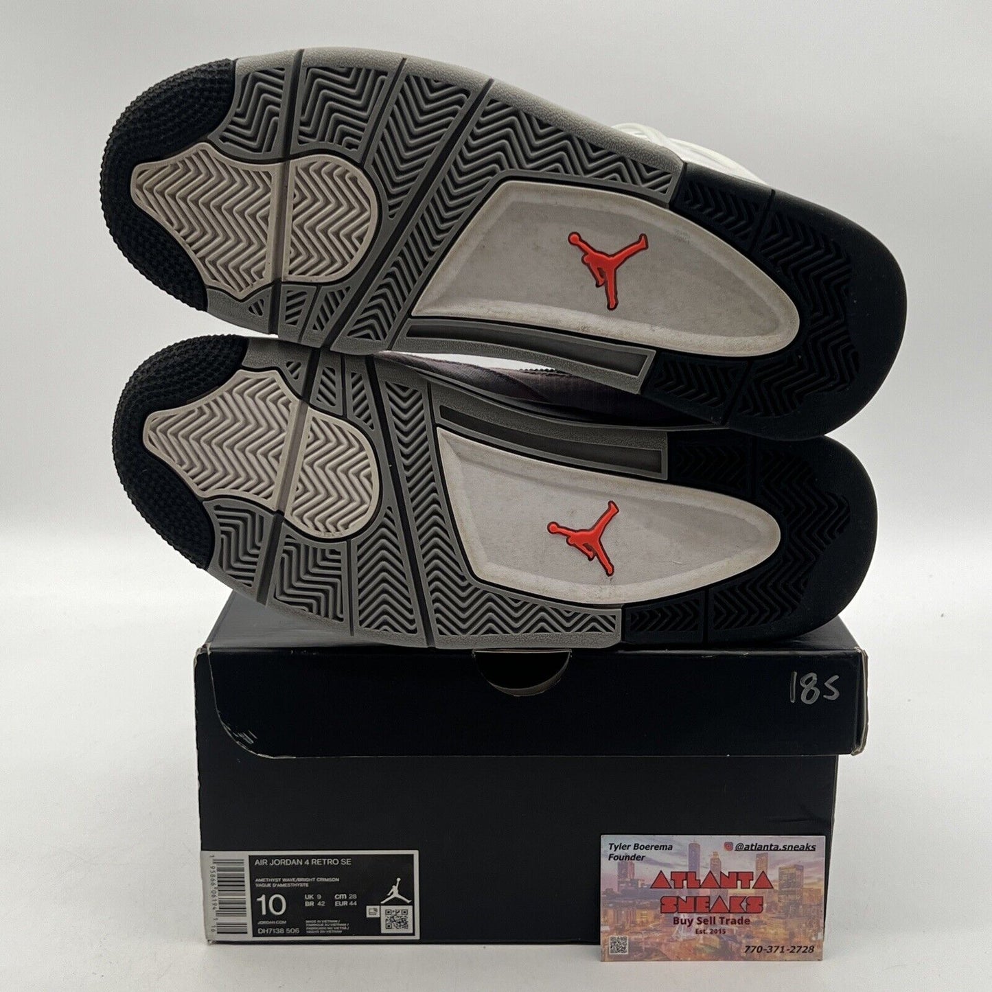 Size 10 - Jordan 4 Retro Zen Master White Black Red Purple (DH7138-506)
