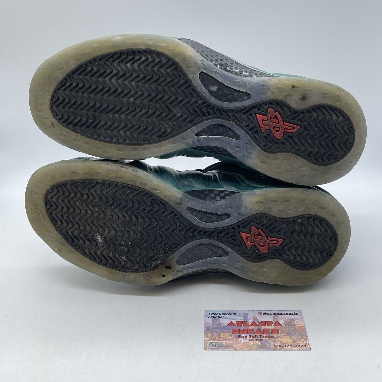 Size 12.5 - Nike Air Foamposite One PRM Gone Fishing Green Blue (575420-300)