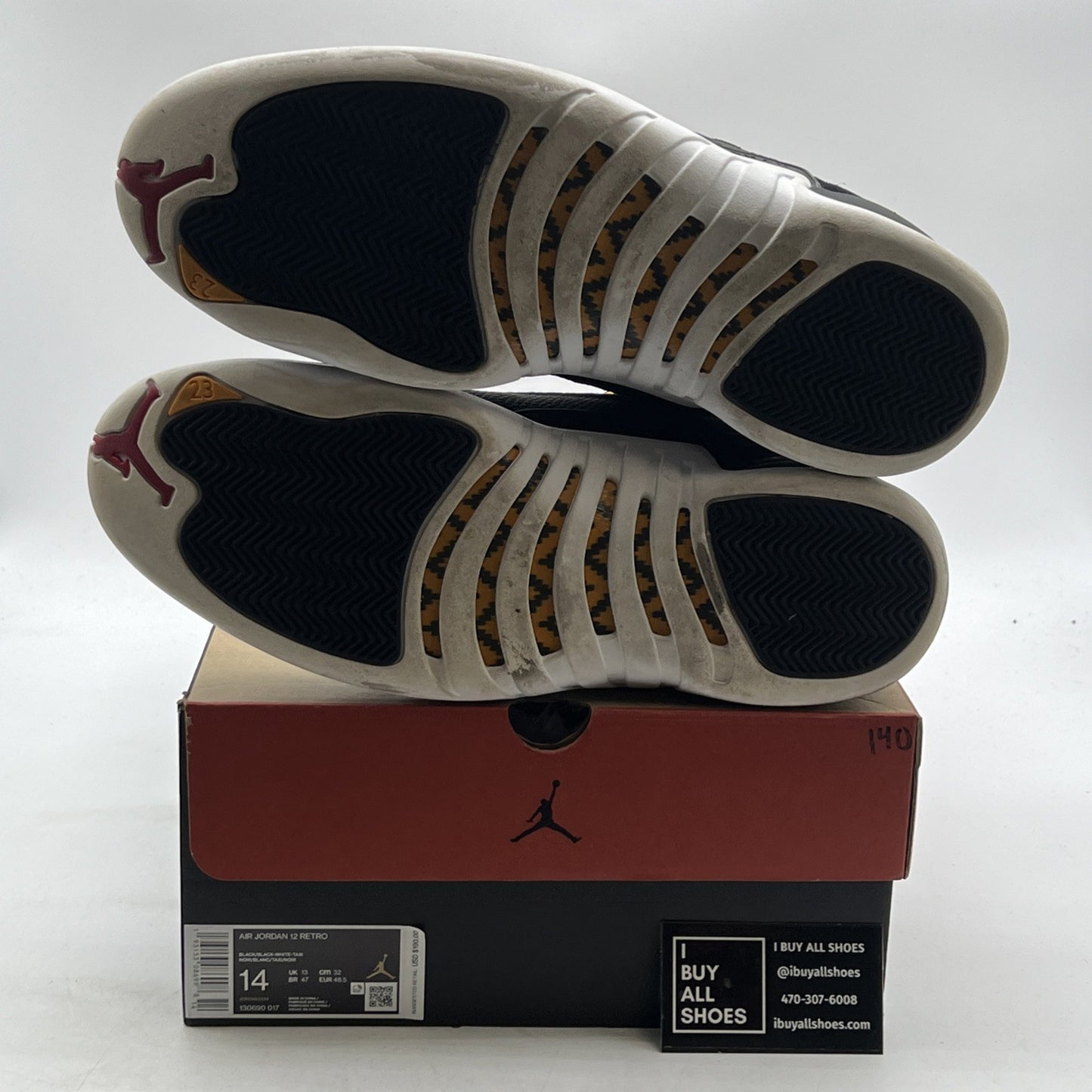 Size 14 - Air Jordan 12 Retro Reverse Taxi (130690-017)