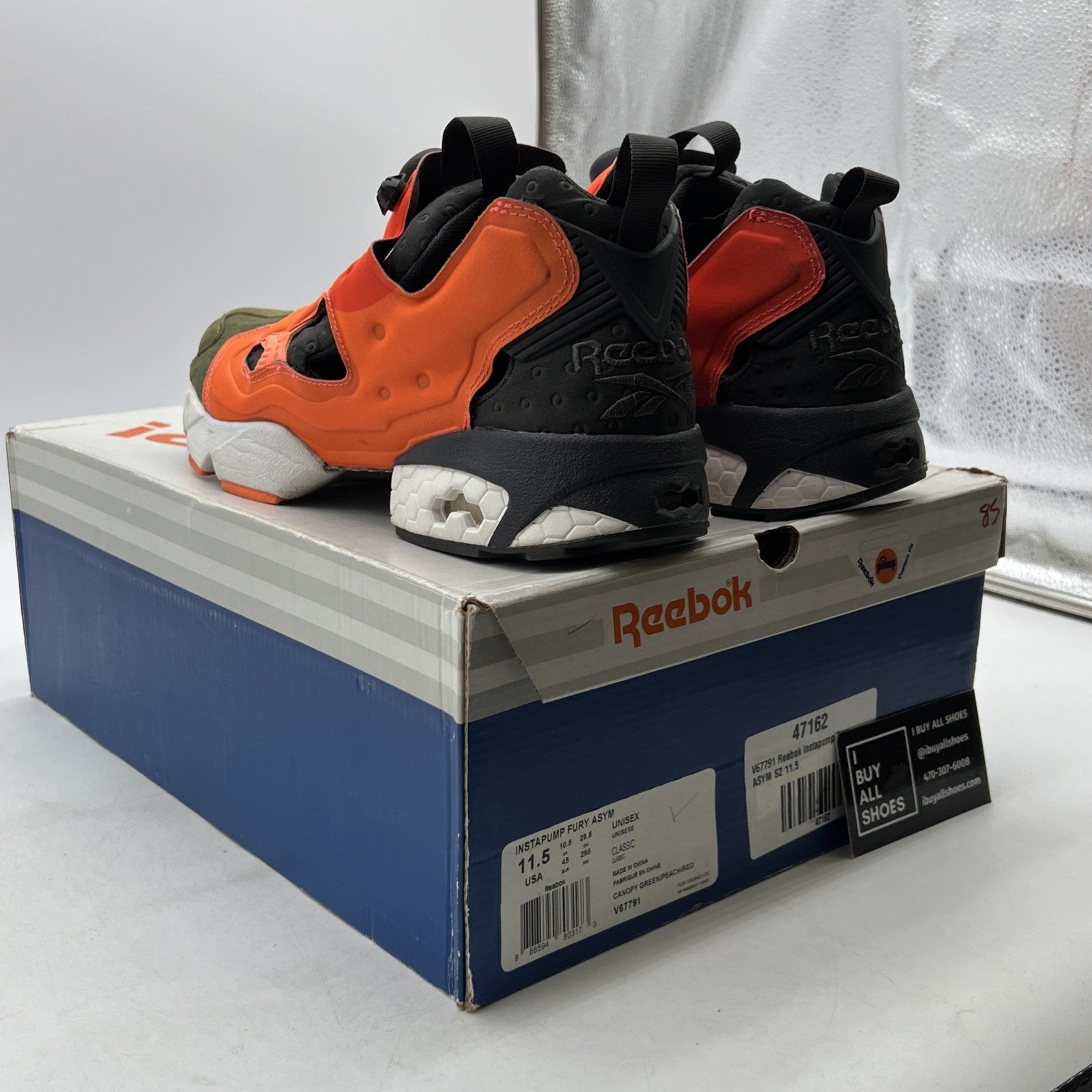 Size 11.5 - Reebok InstaPump Fury ASYM Orange W (V67791)