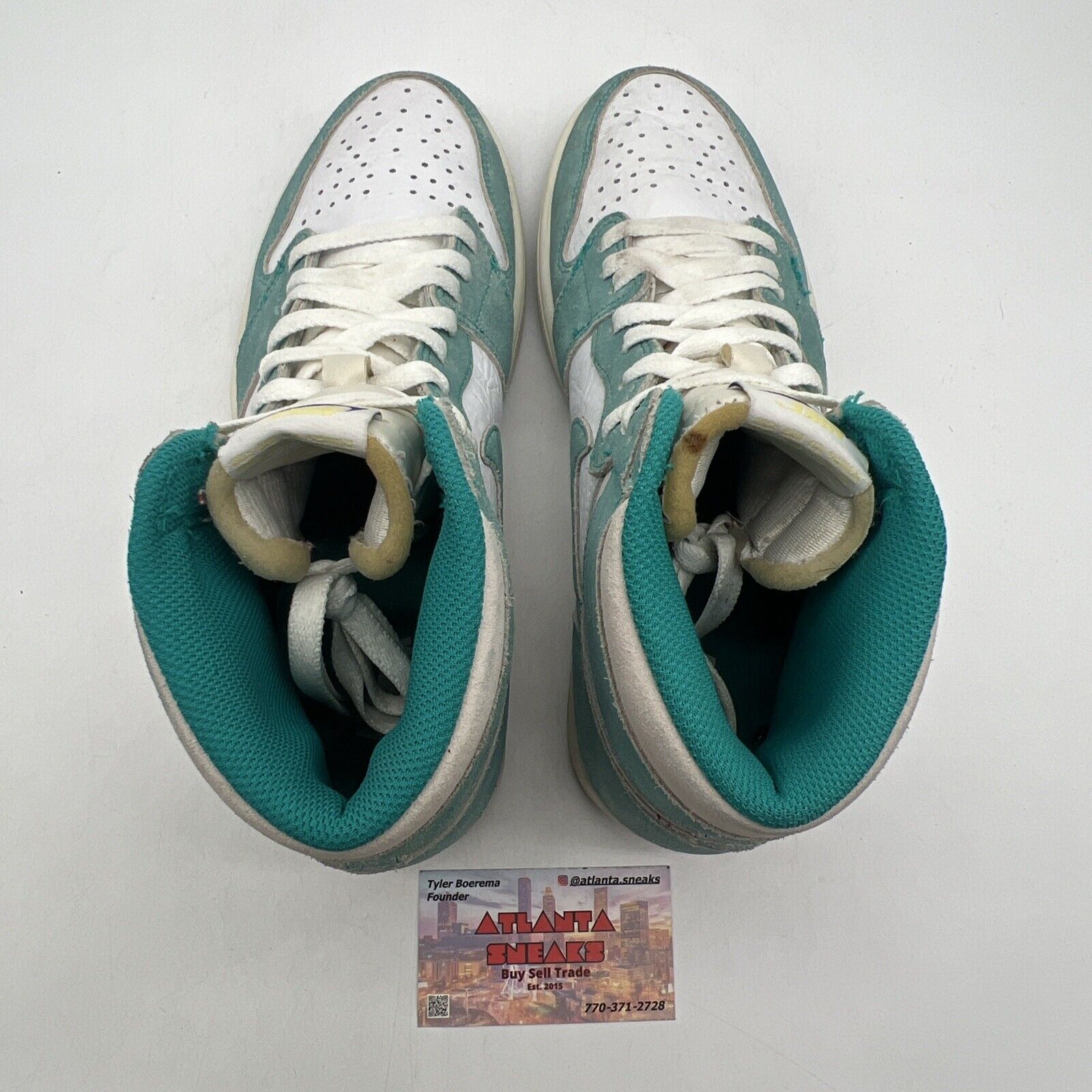 Size 9.5 - Jordan 1 Retro OG High Turbo Green White Leather (555088-311)