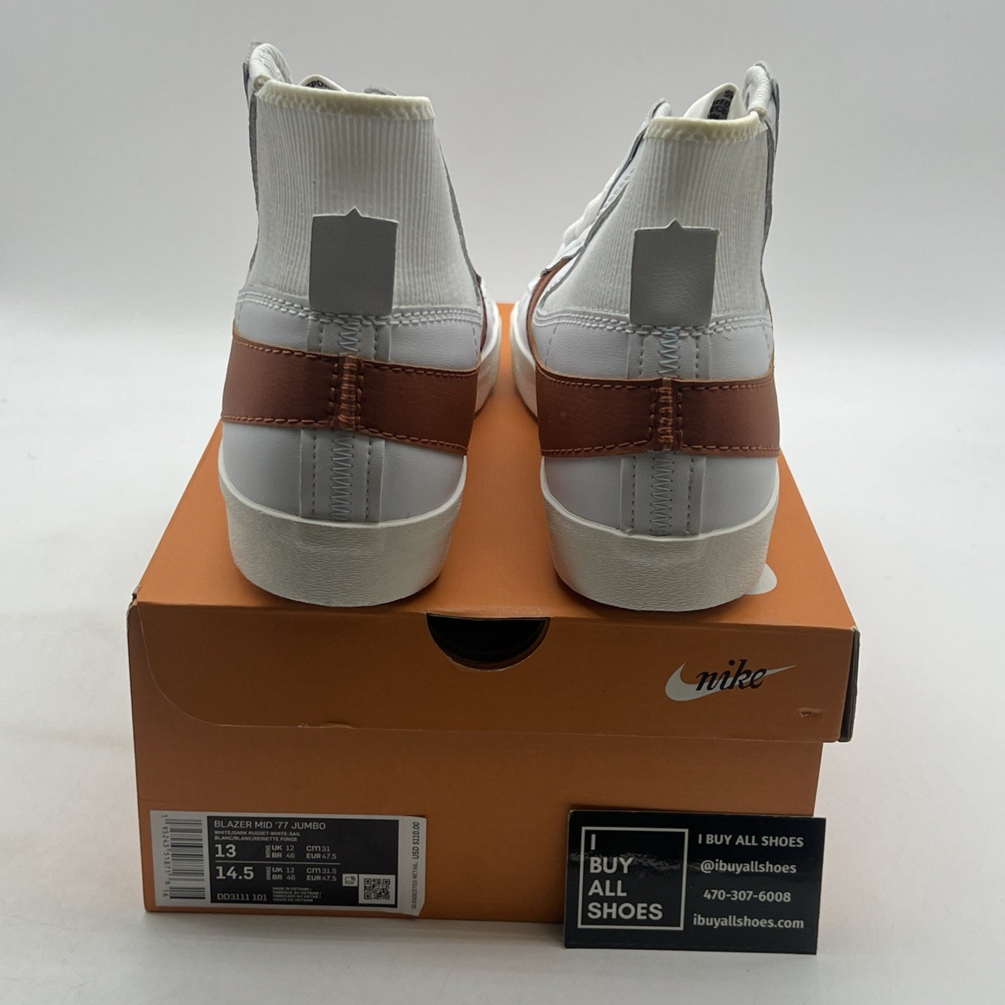 Size 13 - Nike Blazer '77 Jumbo Mid Dark Russet (DD3111-101)