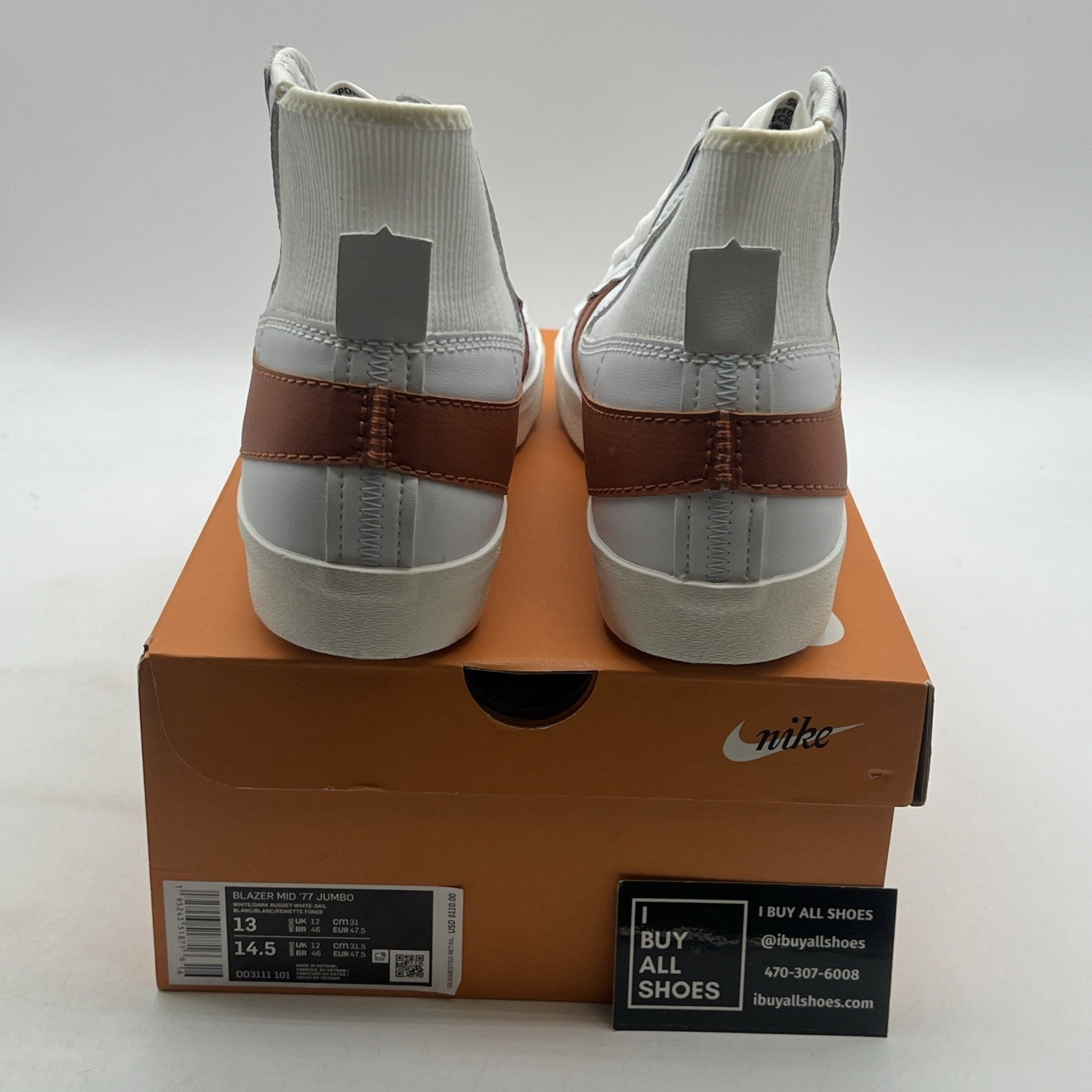 Size 13 - Nike Blazer '77 Jumbo Mid Dark Russet (DD3111-101)