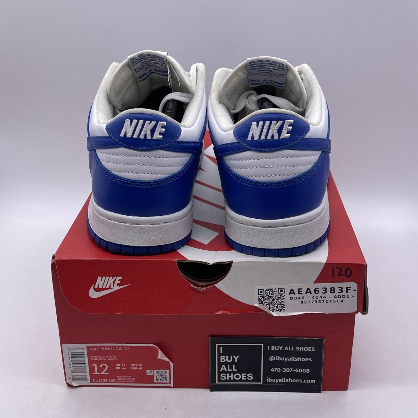 Size 12 - Nike Dunk Low Retro SP Kentucky 2020 (CU1726-100)