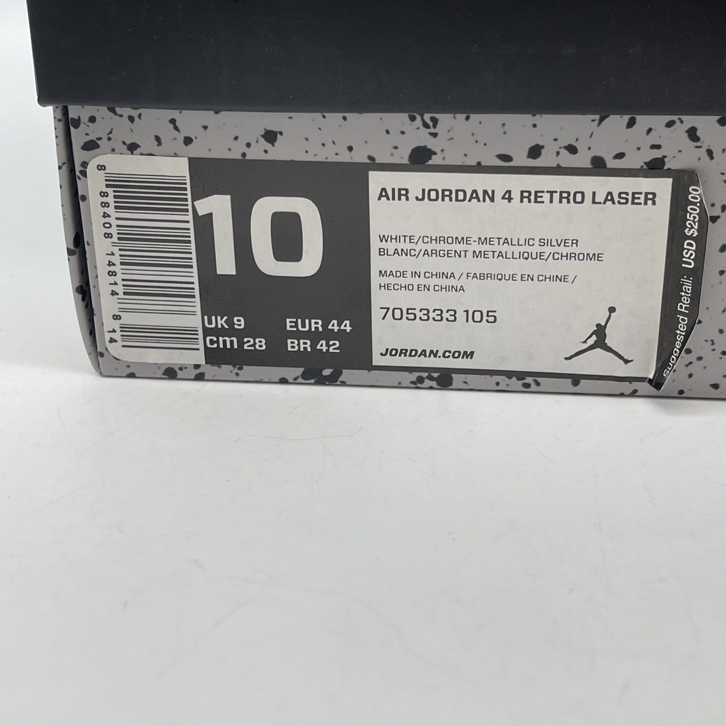 Size 10 - Air Jordan 4 Retro 30th Anniversary Laser Grey Suede (705333-105(