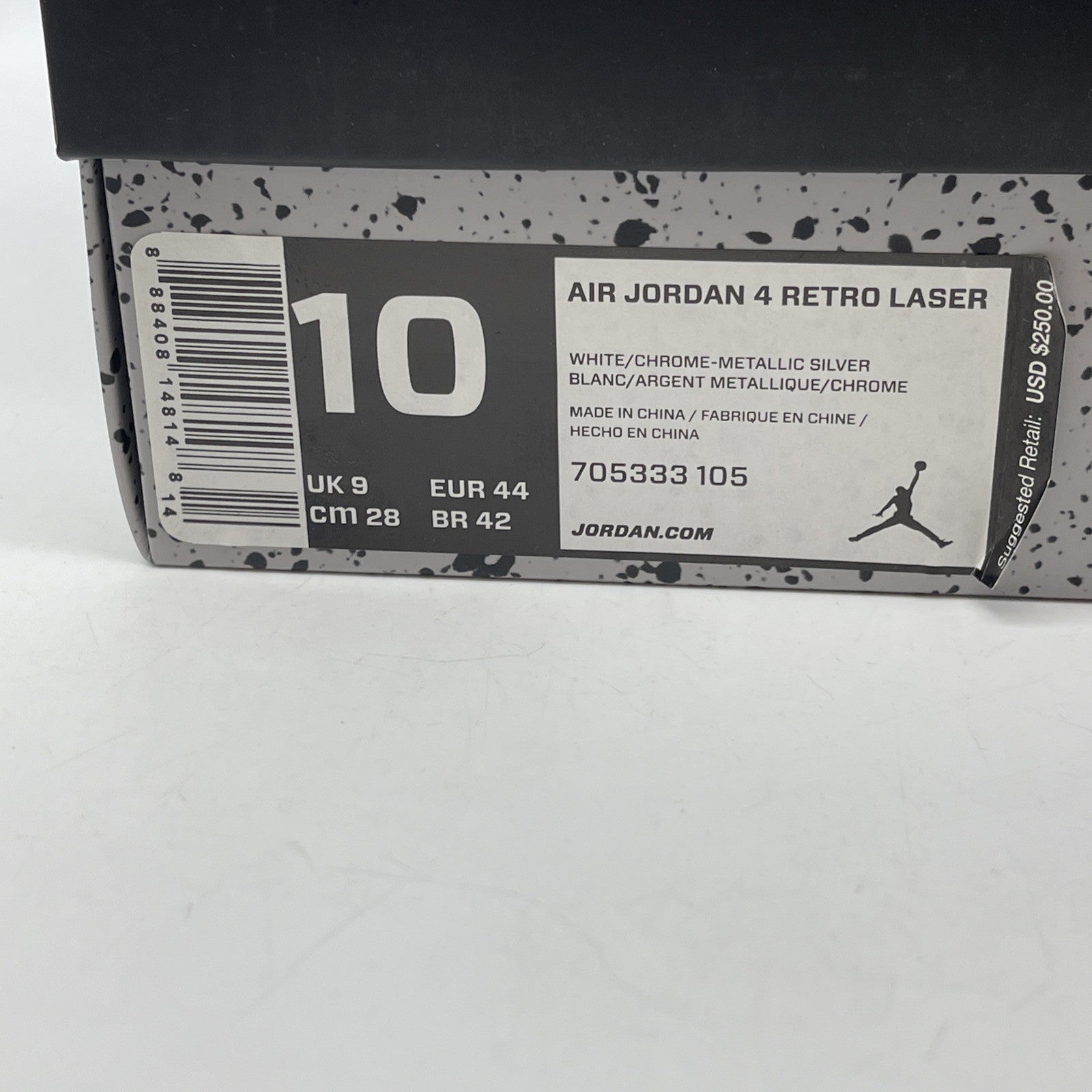 Size 10 - Air Jordan 4 Retro 30th Anniversary Laser Grey Suede (705333-105(