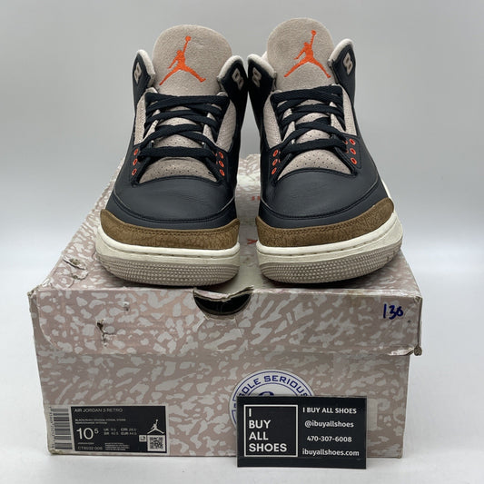 Size 10.5 - Jordan 3 Retro Mid Desert Elephant Black Brown Suede (CT8532-008)