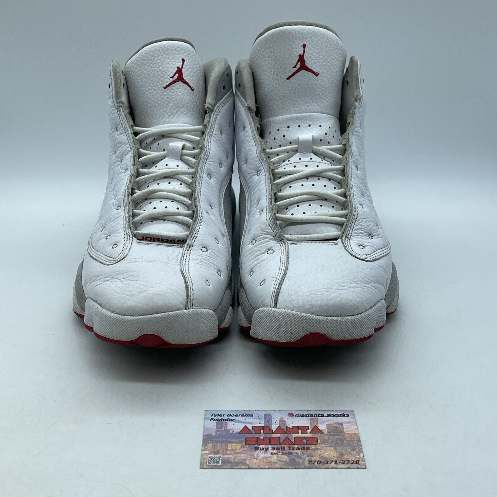 Size 11 - Air Jordan 13 Retro White Wolf Grey Suede Leather (414571-160)