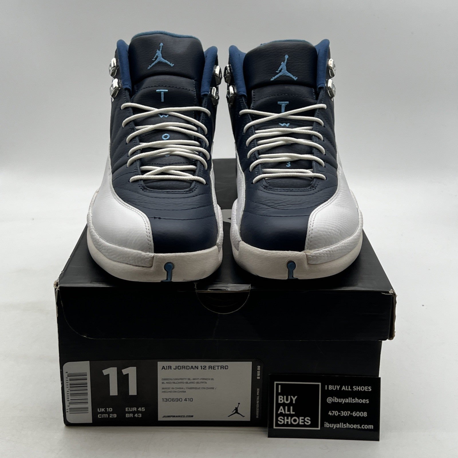 Size 11 - Air Jordan 12 Retro 2012 Obsidian (130690-410)