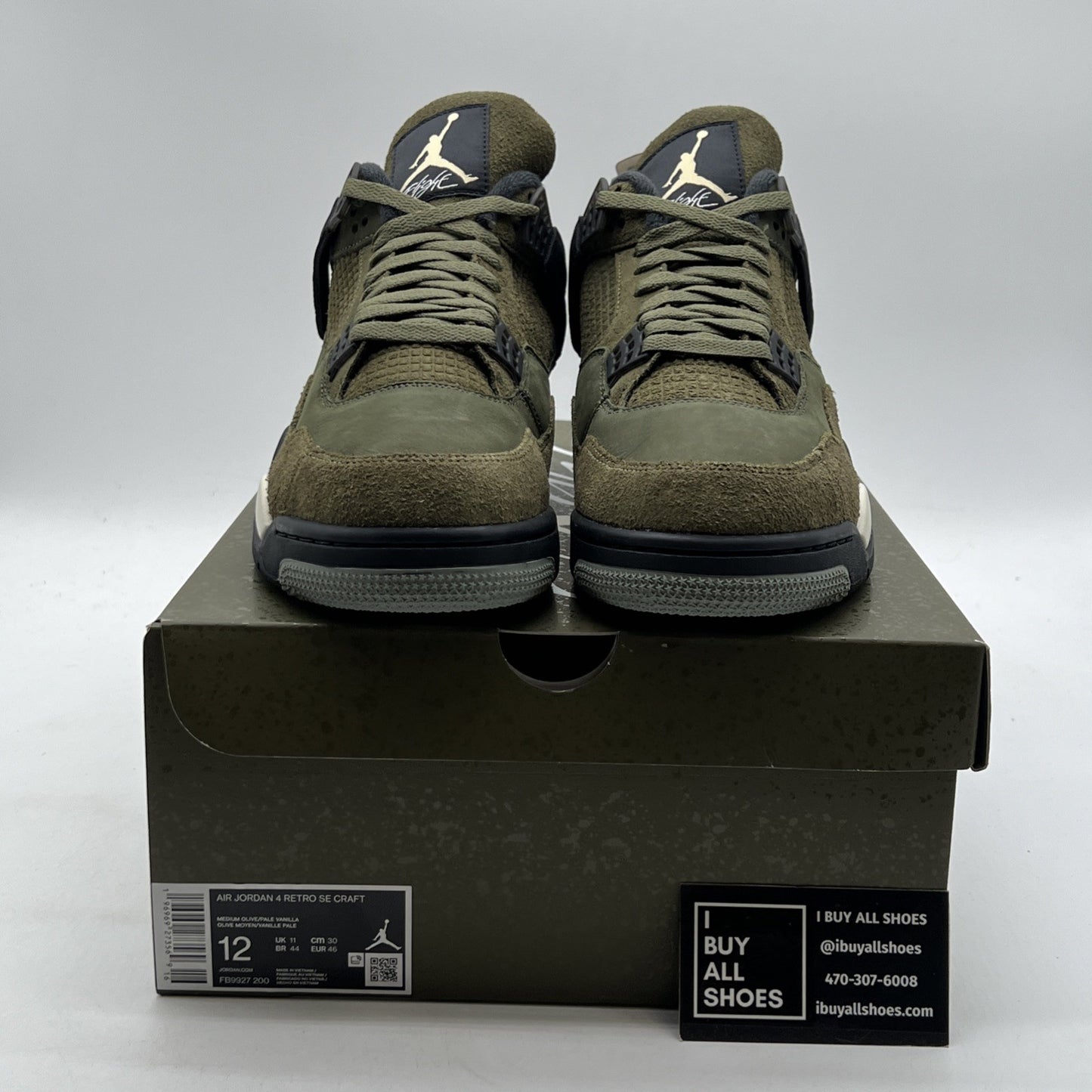 Size 12 - Air Jordan 4 SE Retro Low Craft - Olive (FB9927-200)