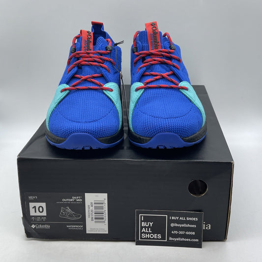 Size 10 - Columbia Mens Atmos X SH FT Outdry Mid Blue Black (1903791-409)