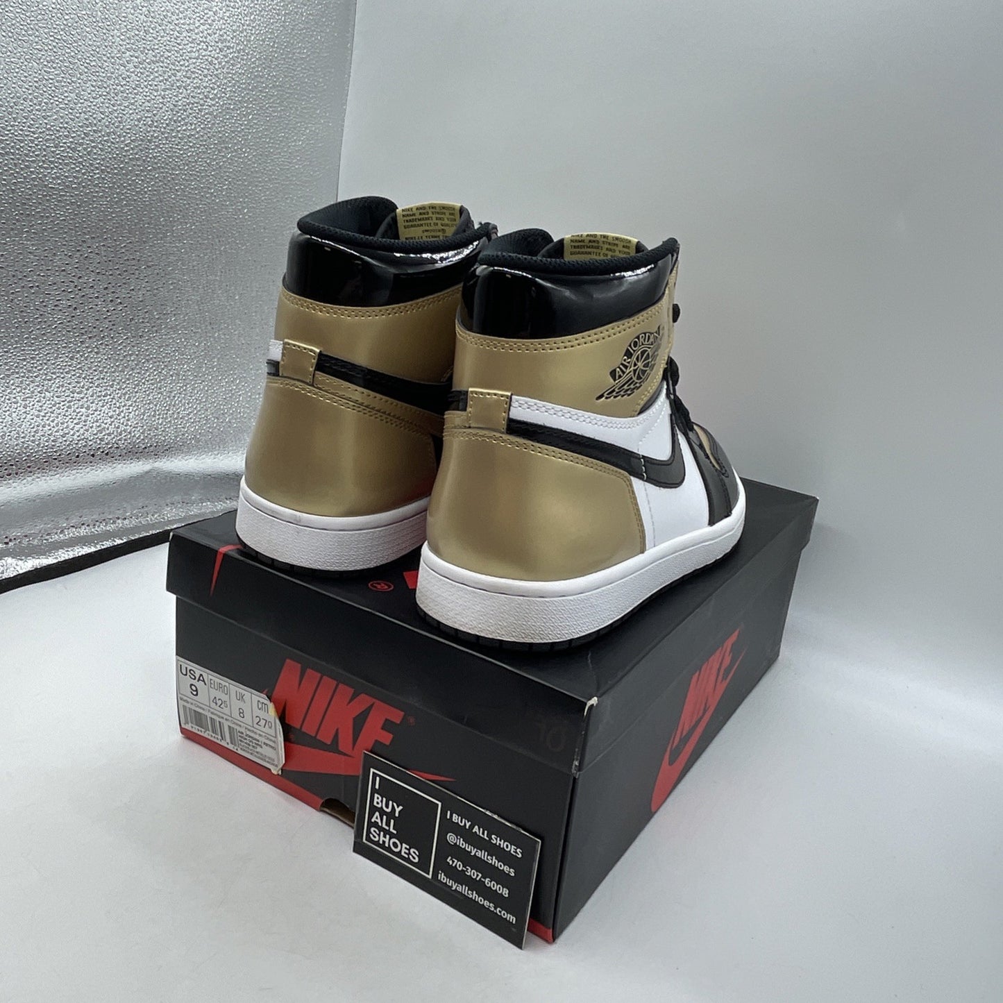 Size 9 - Air Jordan 1 Retro OG NRG High Gold Toe (861428-007)