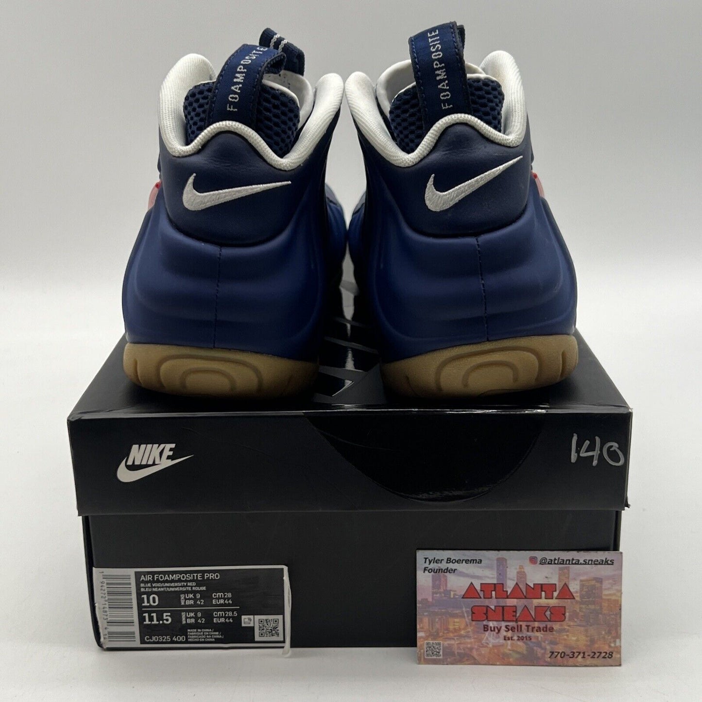 Size 10 - Nike Air Foamposite Pro USA White Navy Red Gum (CJ0325-400)