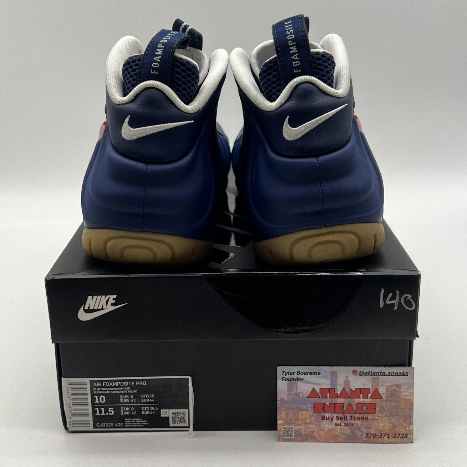 Size 10 - Nike Air Foamposite Pro USA White Navy Red Gum (CJ0325-400)