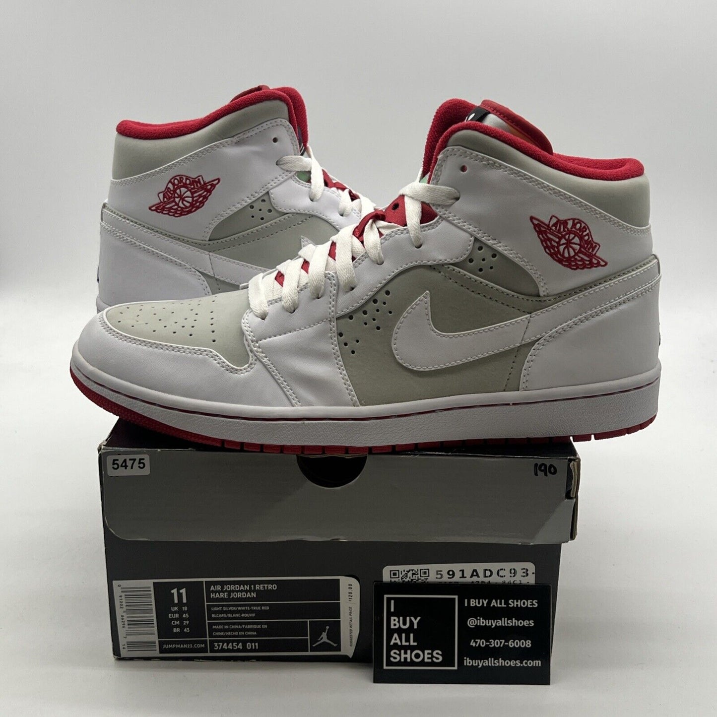 Size 11 - Air Jordan 1 Retro 2009 Hare (374454-011)