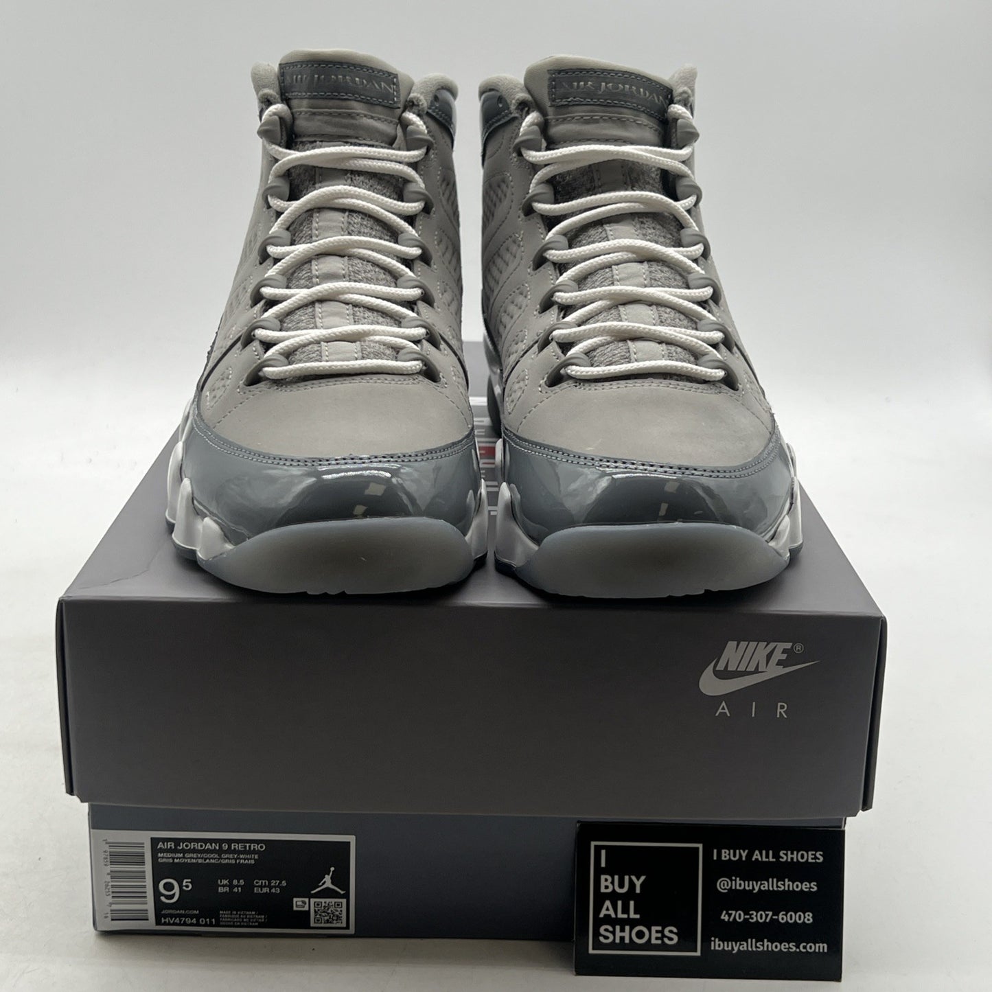 Size 9.5 - Air Jordan 9 Retro 2025 Cool Grey (HV4794-011)