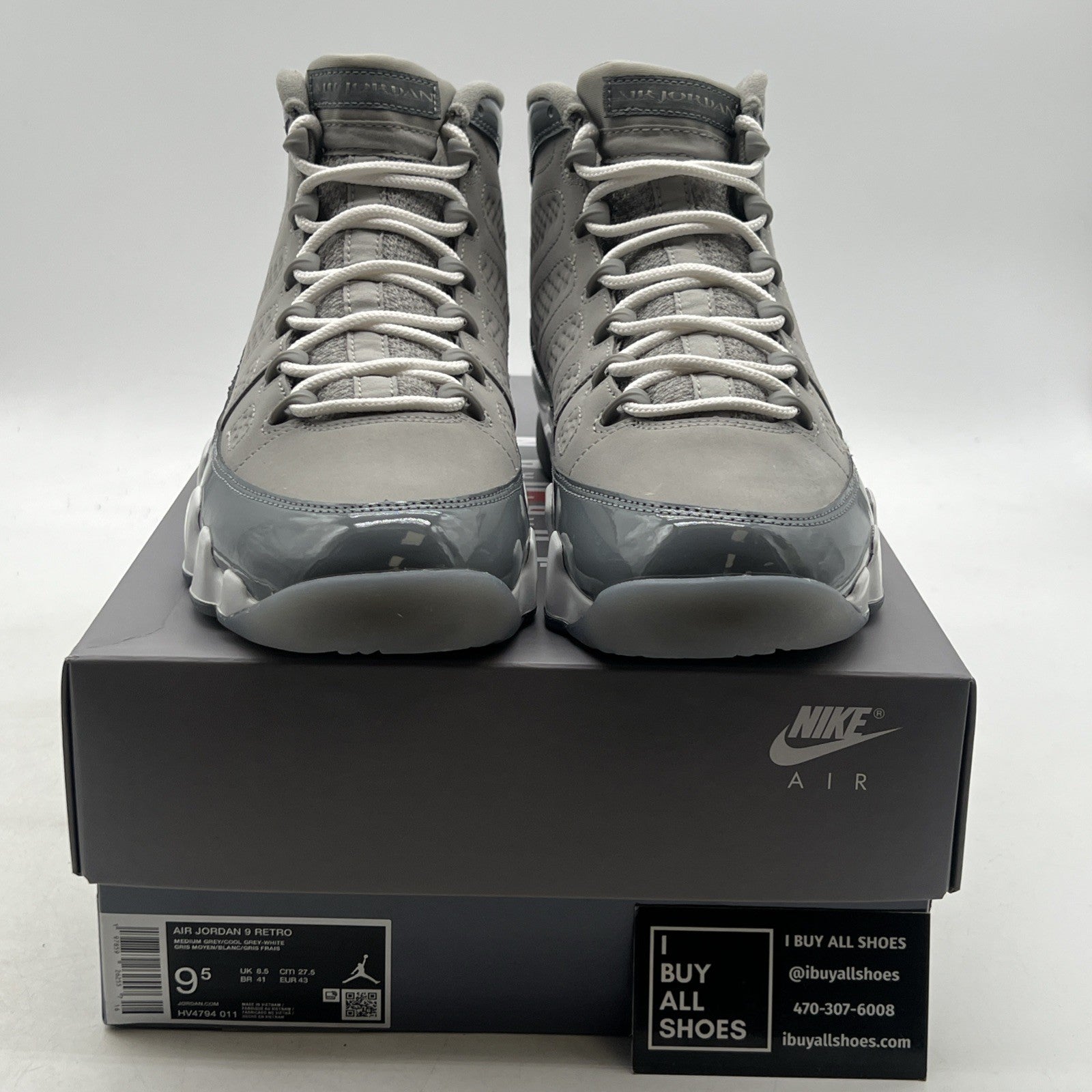 Size 9.5 - Air Jordan 9 Retro 2025 Cool Grey (HV4794-011)