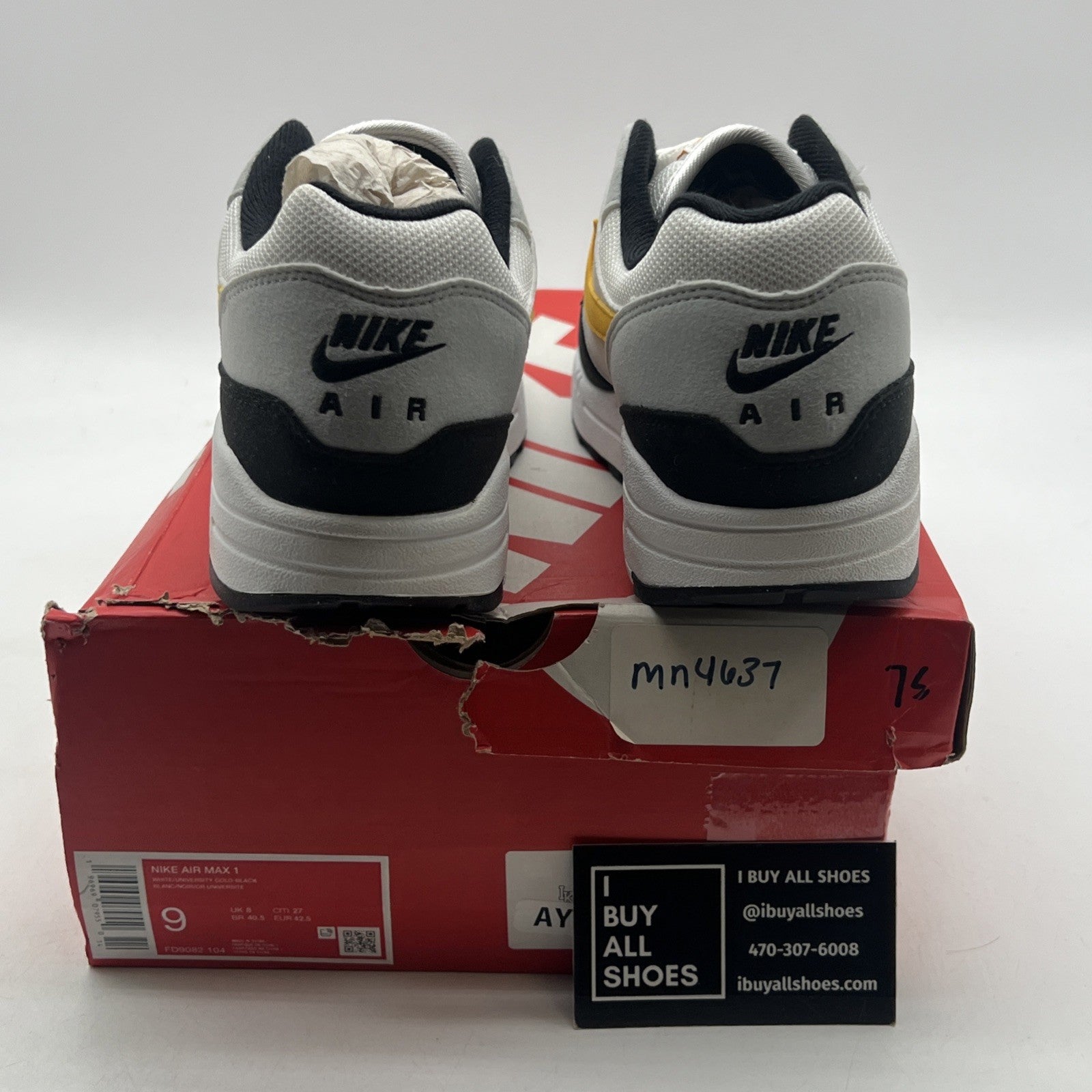 Size 9 - Nike Air Max 1 Steelers (FD9082-104)