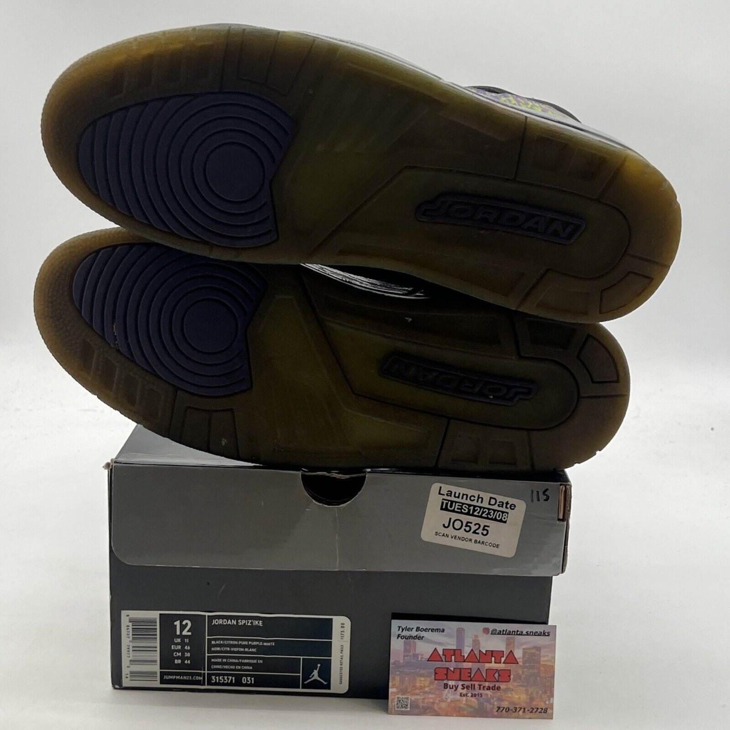 Size 12 - Jordan SpizIke Citron (315371-031)