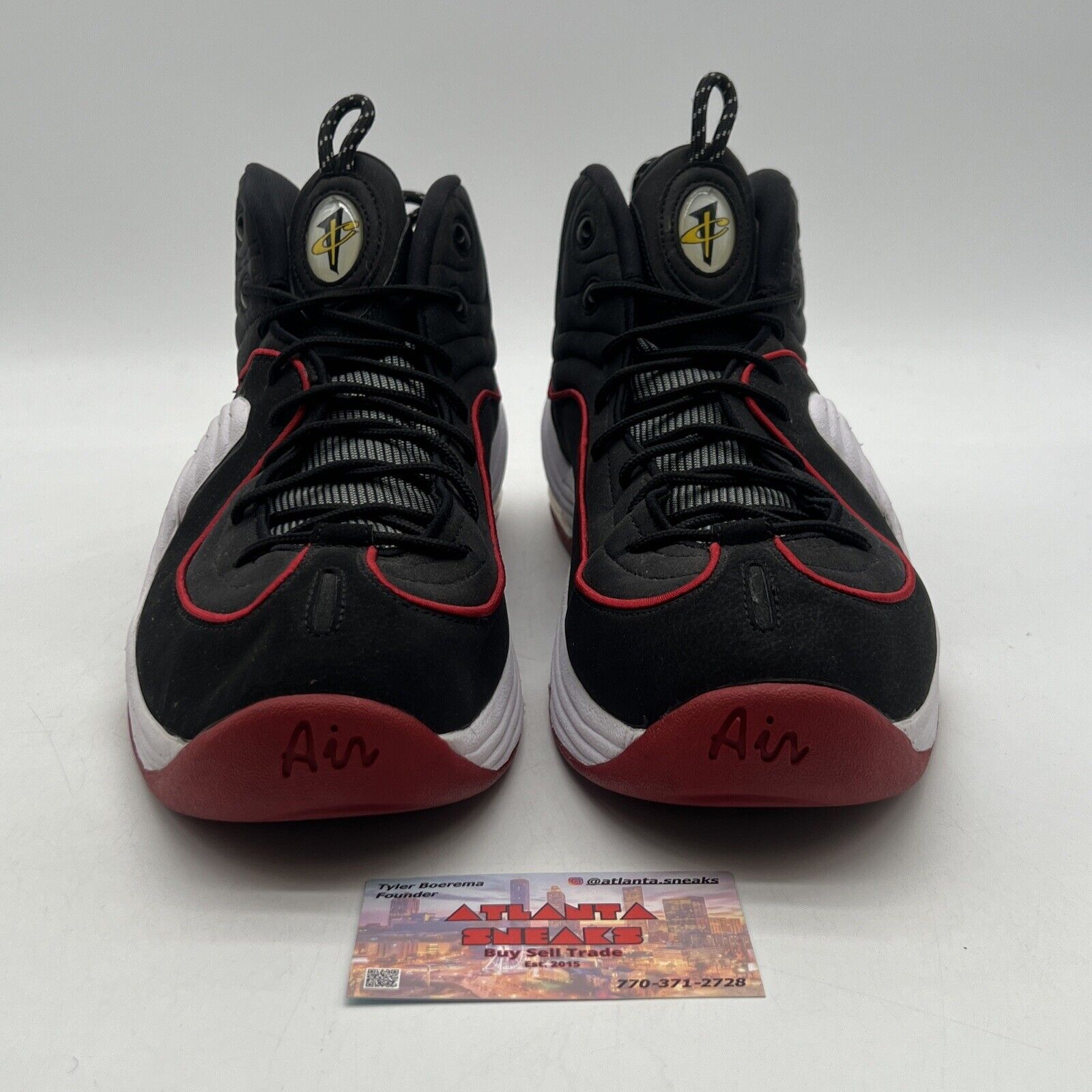 Size 12.5 - Nike Air Penny 2 2016 Miami Heat Black White Red (333886-002)