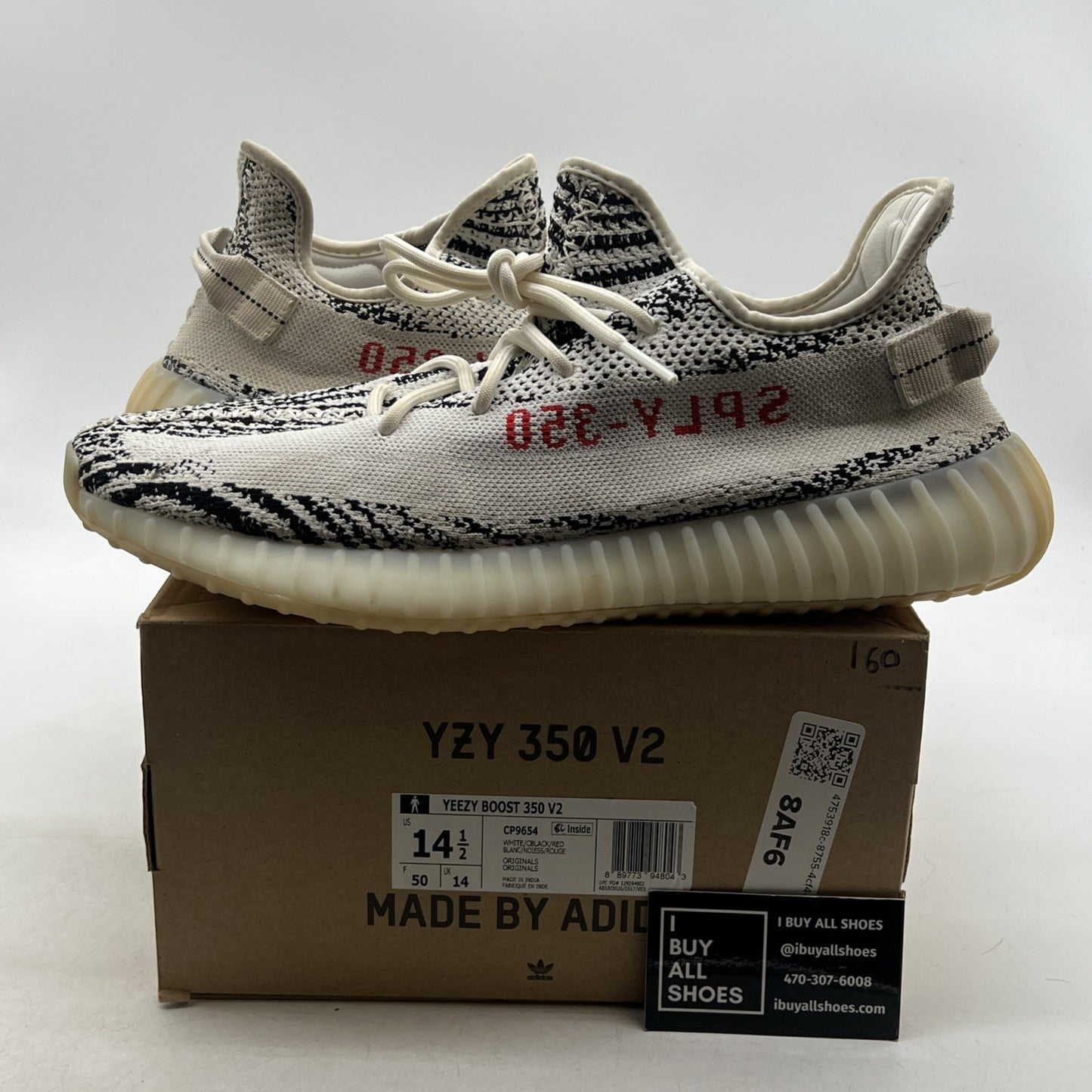 Size 14.5 - adidas Yeezy Boost 350 V2 Low Zebra (CP9654)