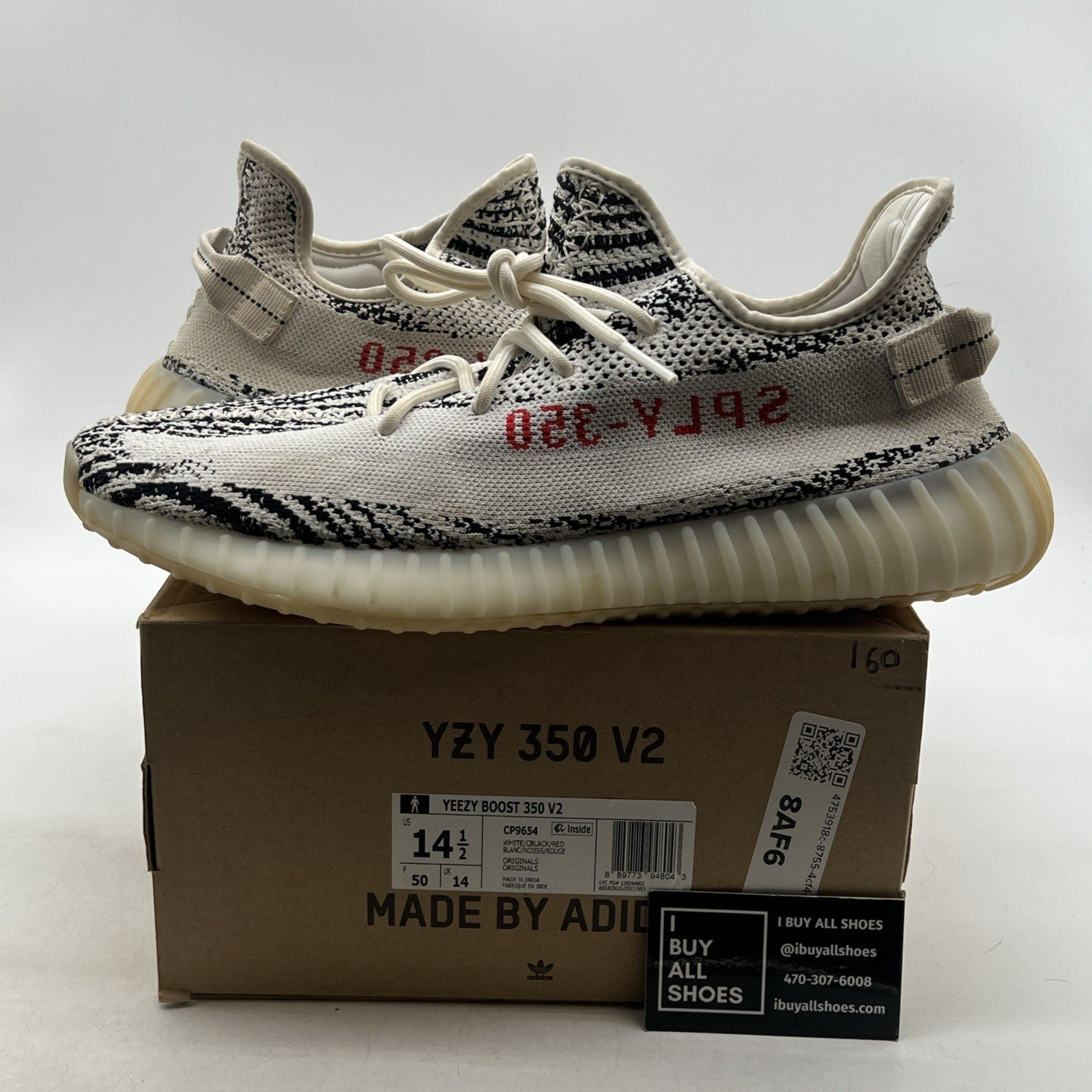 Size 14.5 - adidas Yeezy Boost 350 V2 Low Zebra (CP9654)