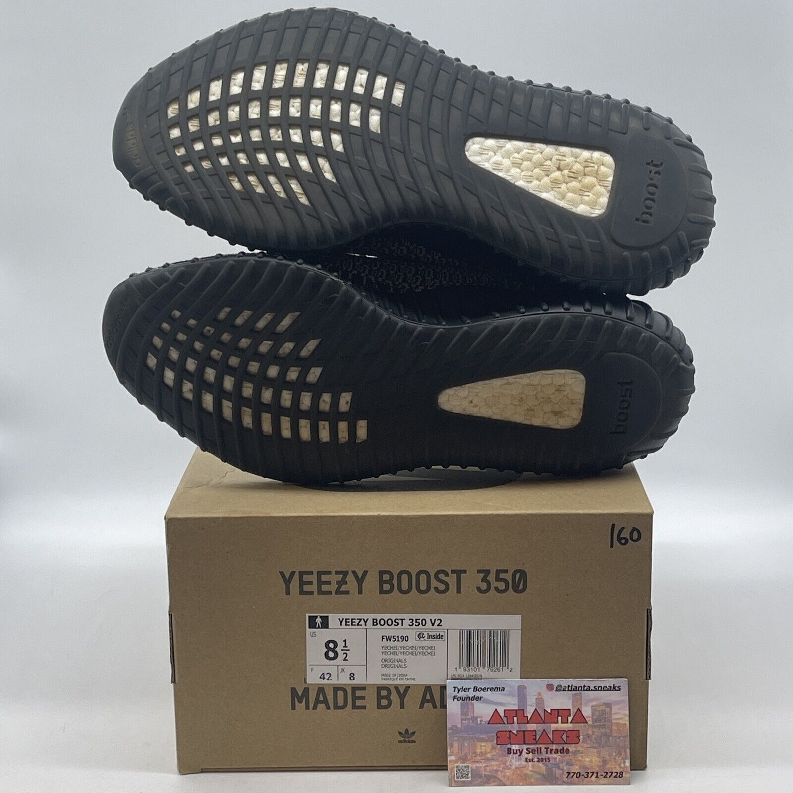 Size 8.5 - adidas Yeezy Boost 350 V2 Yecheil Non-Reflective Black (FW5190)