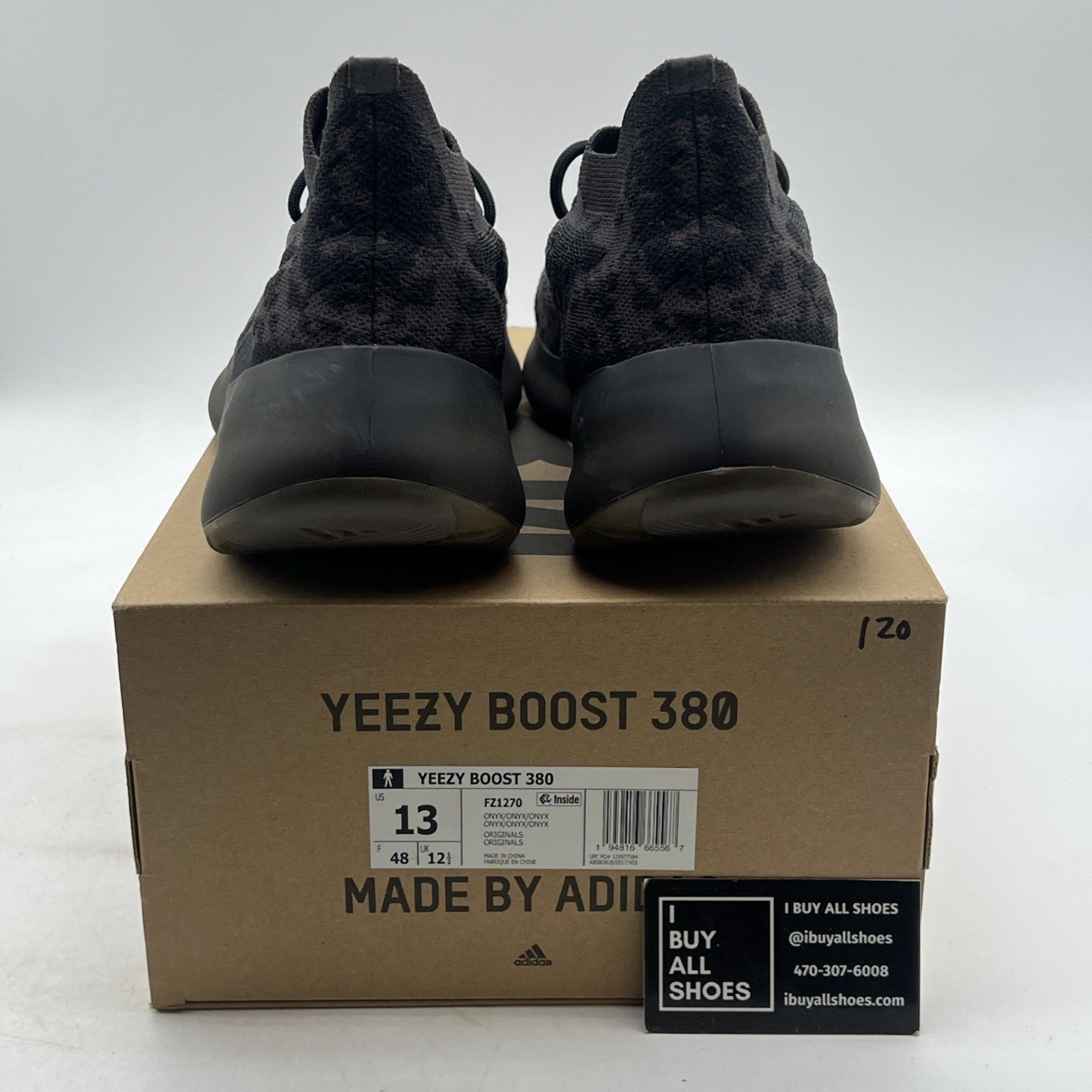 Size 13 - adidas Yeezy Boost 380 Onyx Non-Reflective (FZ1270)