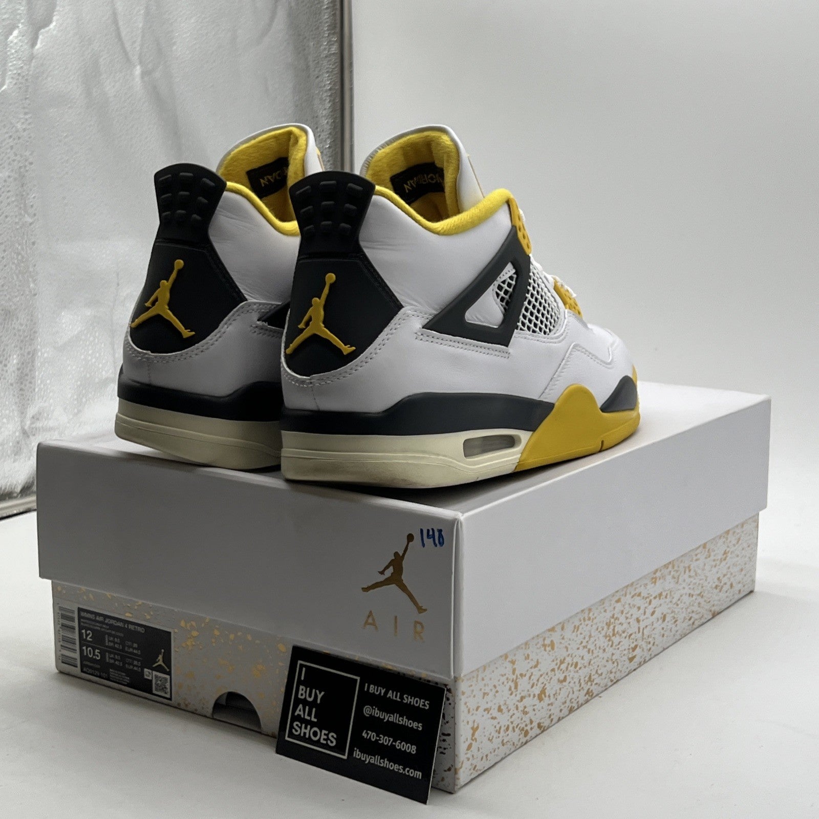 Size 12 - Air Jordan 4 Retro Vivid Sulfur W (AQ9129-101)