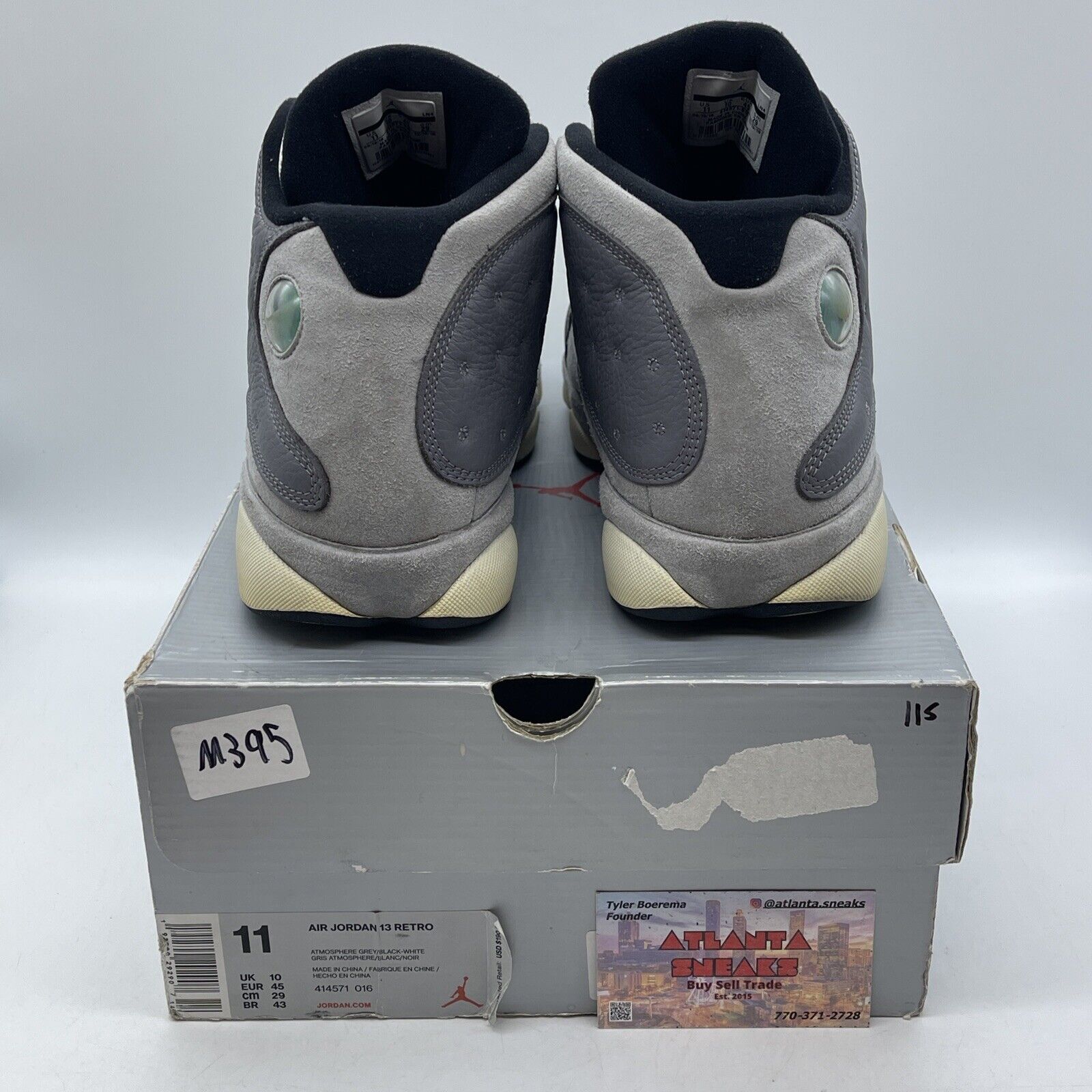 Size 11 - Air Jordan 13 Retro Atmosphere Grey White Suede Leather (414571-016)
