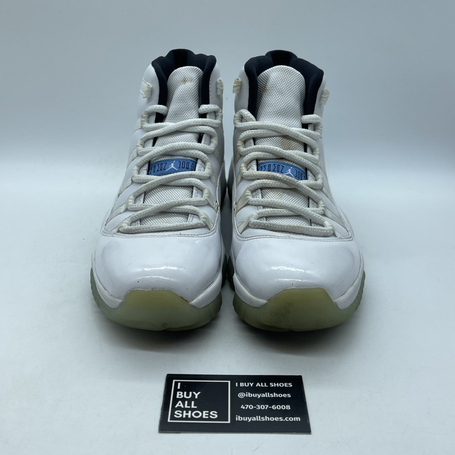 Size 9.5 - Jordan 11 Retro High Legend Blue White Leather (378037-117)