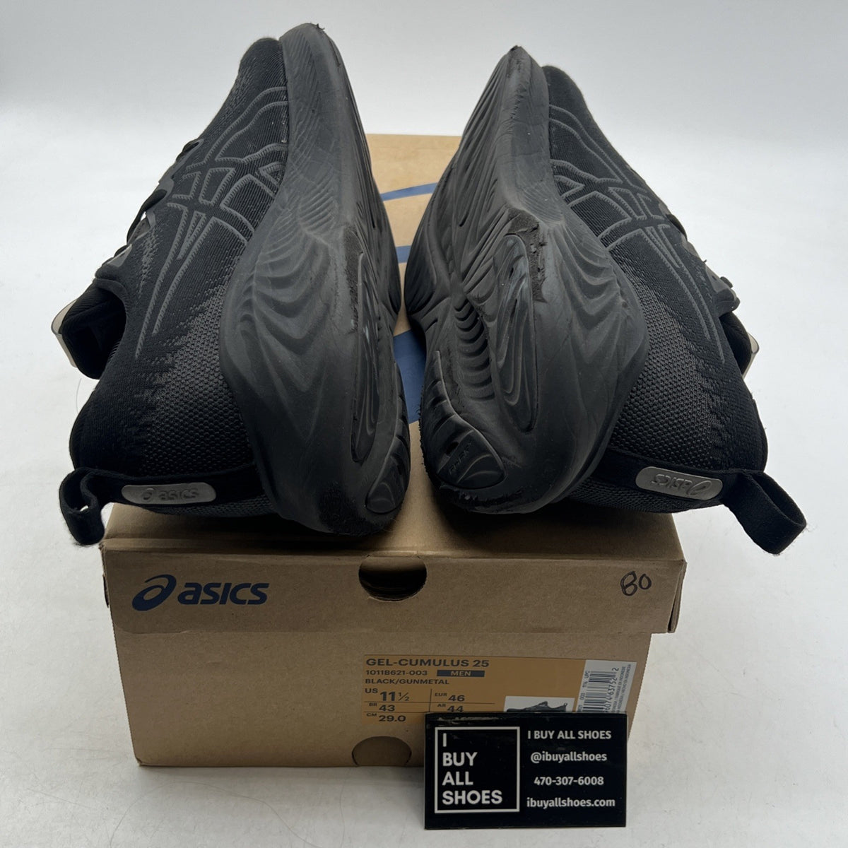 Size 11.5 - Asics Gel Cumulus 25 Black Gunmetal (1011B621-003)