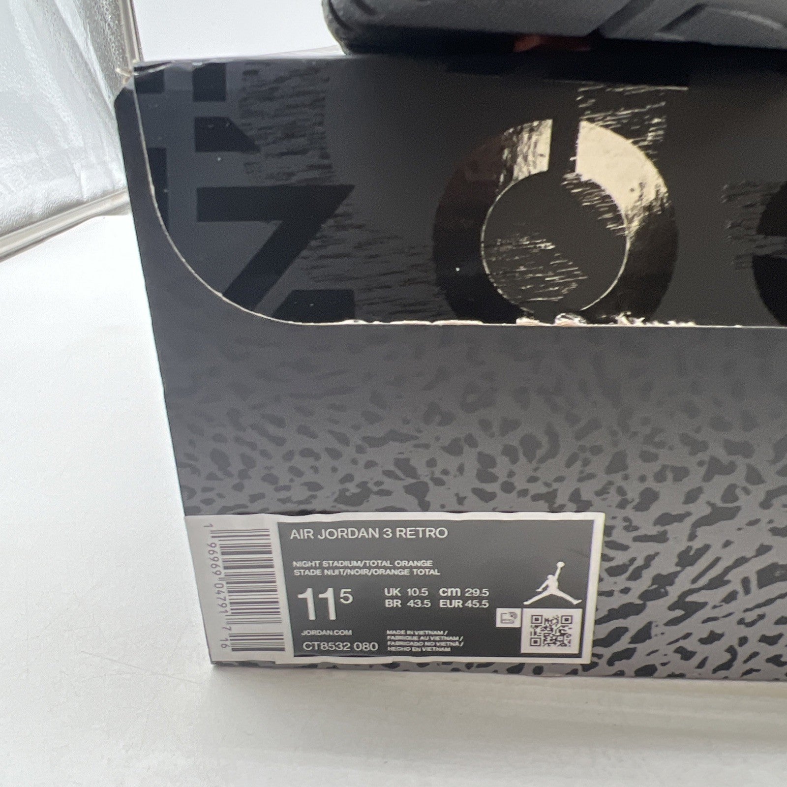 Size 11.5 - Air Jordan 3 Retro 2023 Mid Fear (CT8532-080)