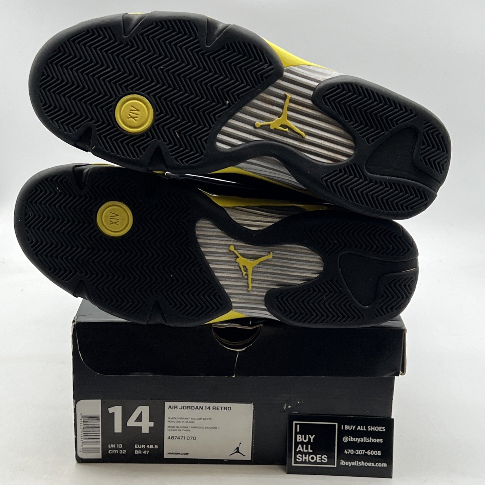 Size 14 - Air Jordan 14 Retro Thunder (487471-070)