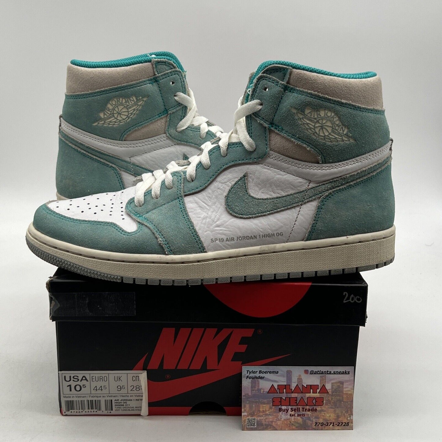 Size 10.5 - Jordan 1 Retro OG High Turbo Green (555088-311)