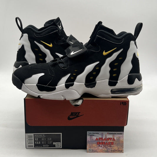 Size 12 -  Air Dt Max ‘96 Black White 2024 Yellow Suede Leather  (HM8249-001)