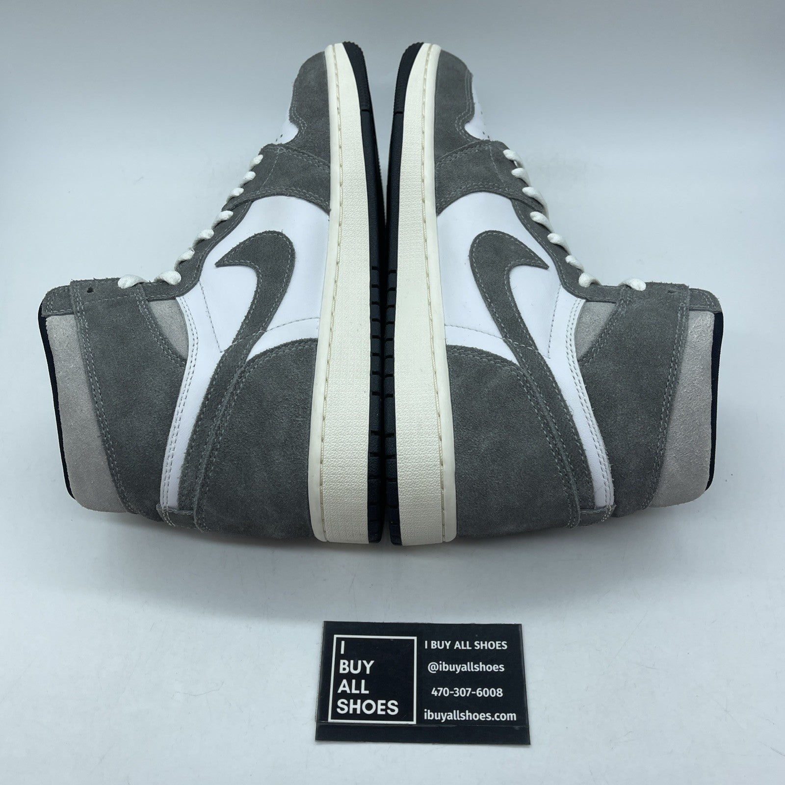 Size 9.5 - Air Jordan 1 Retro OG High Washed Black Suede Leather (DZ5485-051)