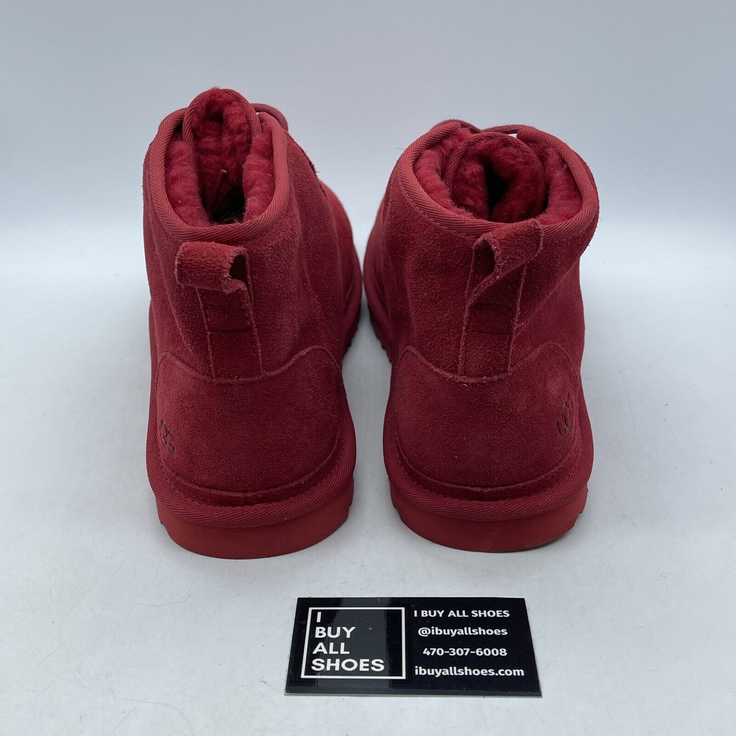 Size 13 - UGG Chukka Boots Red Neumel Suede Sheepskin