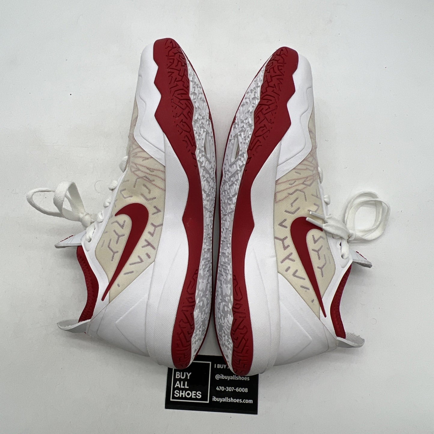 Size 9.5 - Nike Zoom Crusader Basketball Shoes Sneakers White Red (644698-102)