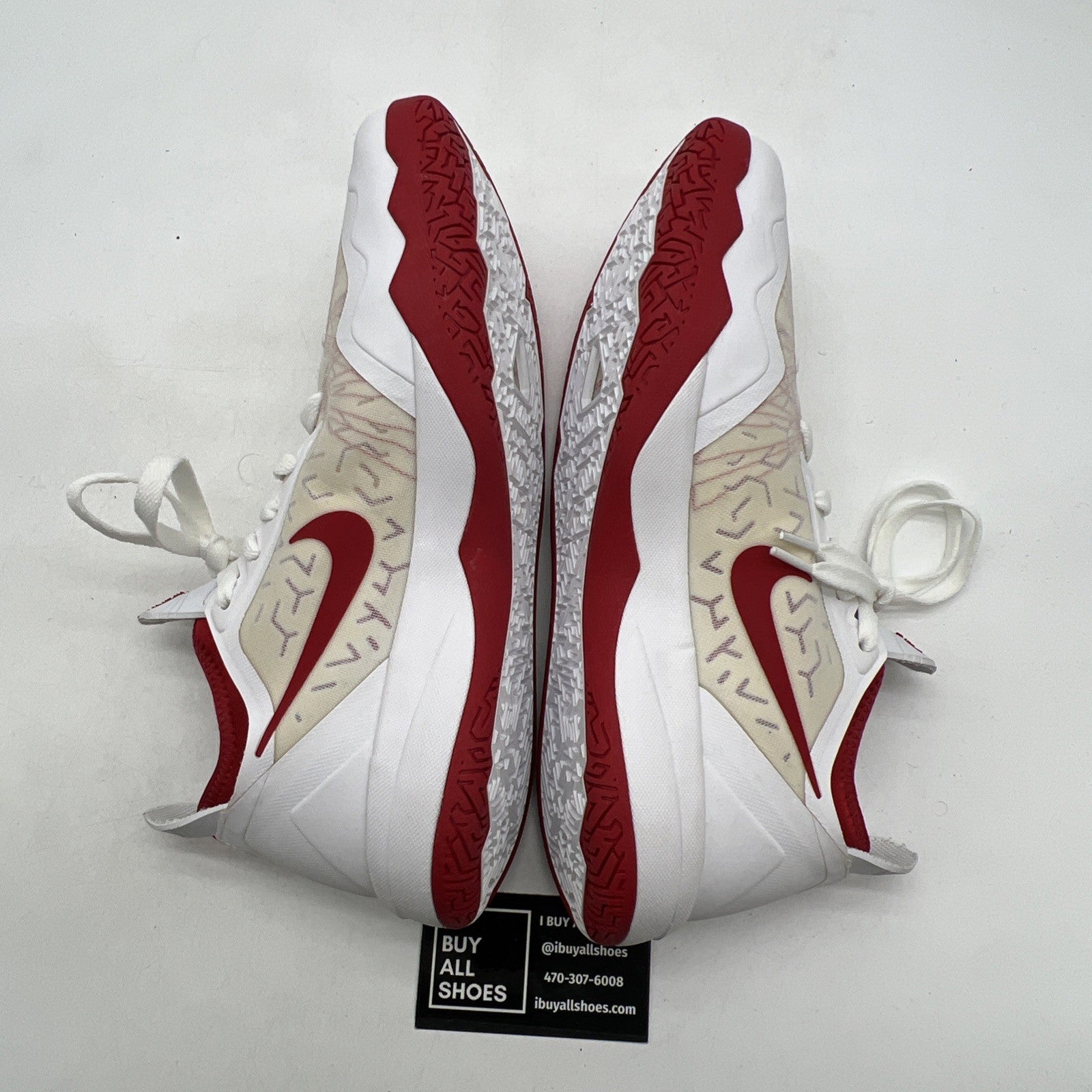 Size 9.5 - Nike Zoom Crusader Basketball Shoes Sneakers White Red (644698-102)