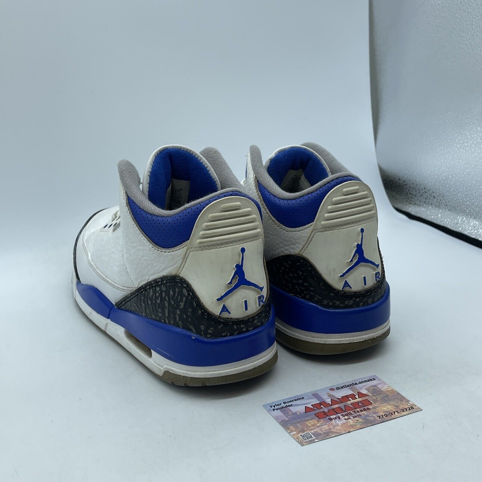 Size 10.5 - Jordan 3 Retro Mid Racer Blue White Leather Grey Suede (CT8532-145)