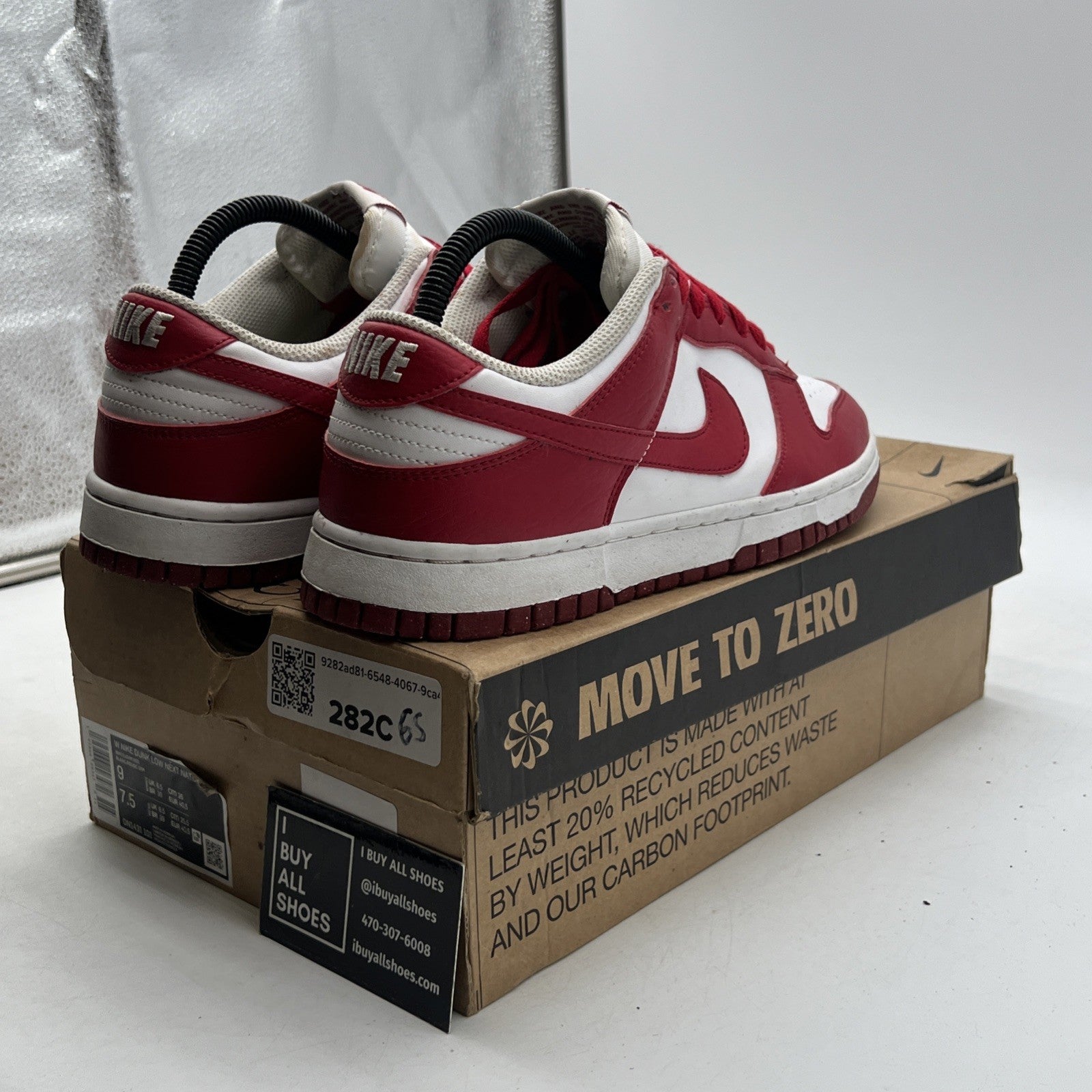 Size 9 - Nike Dunk Low Next Nature Gym Red/White 2022 (DN1431-101)