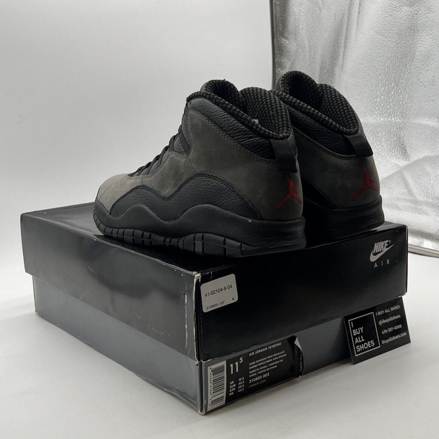 Size 11.5 - Air Jordan 10 Retro 2018 Shadow (310805-002)