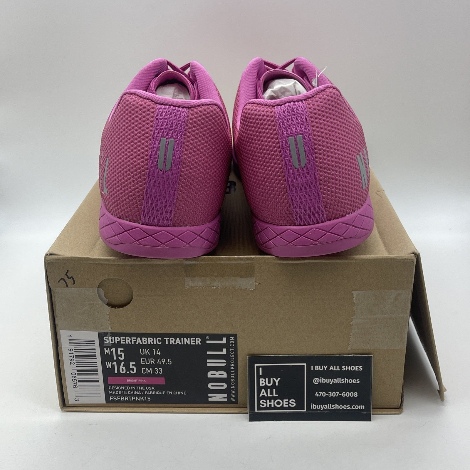 Size 15 - NOBULL Unisex Pink Athletic Trainers Suede Purple Silver (G4MF21EF29)