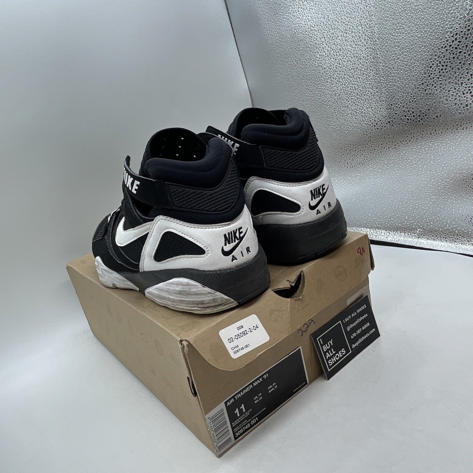 Size 11 - Nike Air Trainer Max 91 Black (309748-001)