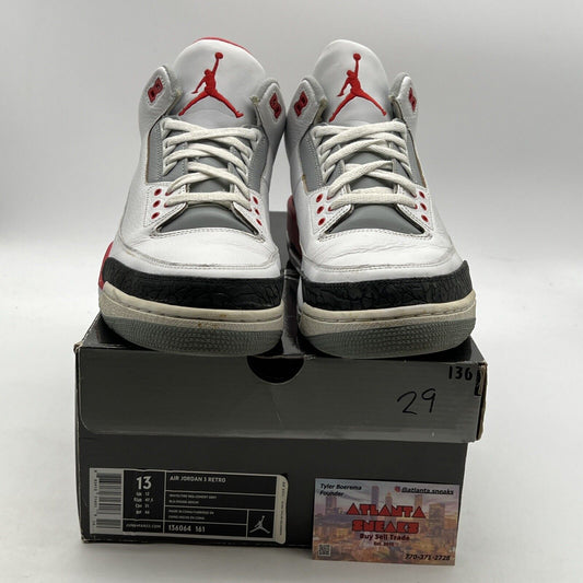 Size 13 - Air Jordan 3 Retro 2007 Fire Red (136064-161)