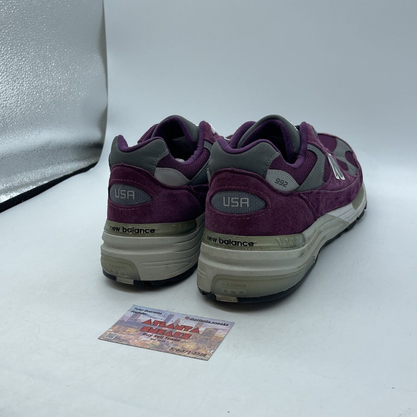 Size 11 - New Balance 992 Made in USA Purple Grey Suede Leather (M992BA)