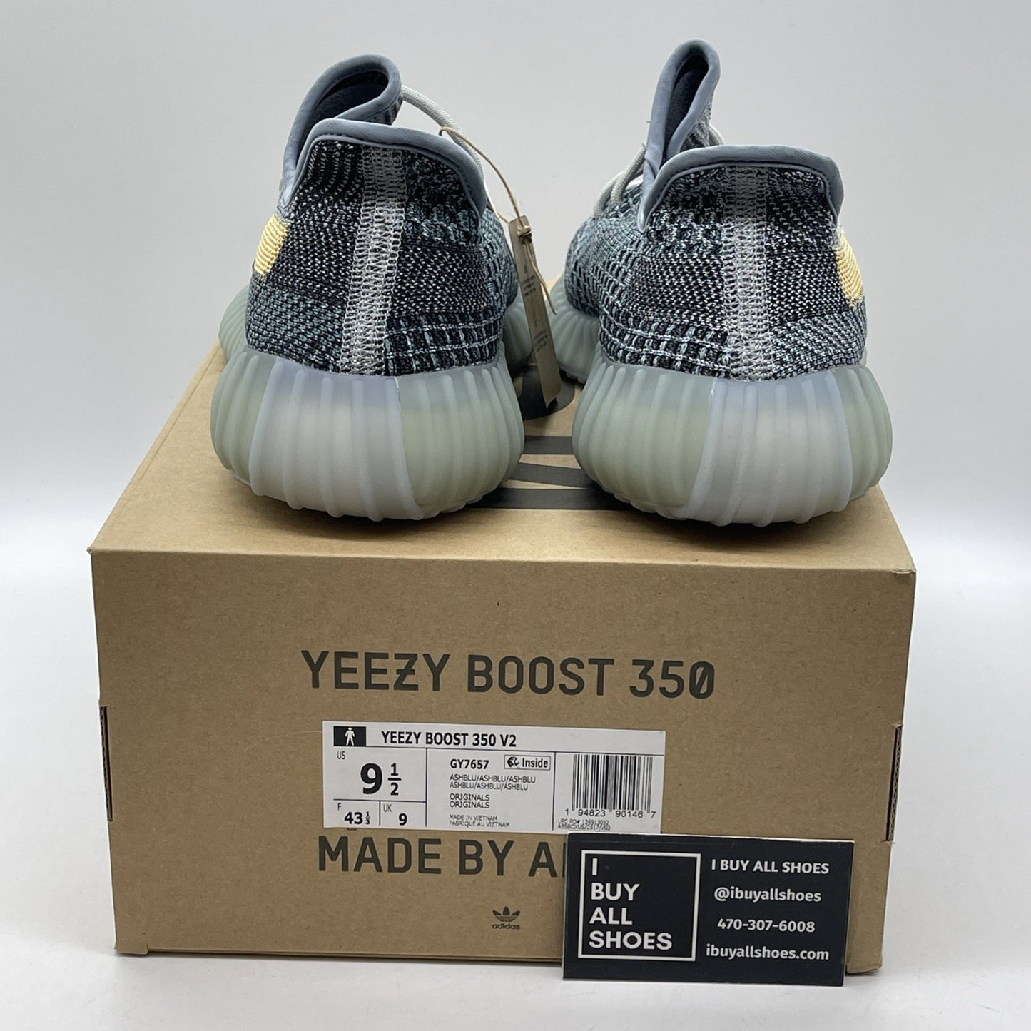Size 9.5 - adidas Yeezy Boost 350 V2 Ash Blue Suede (GY7657)